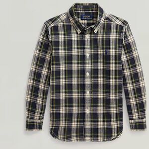 Polo by Ralph Lauren Kids' Black and Green Plaid Shirt
